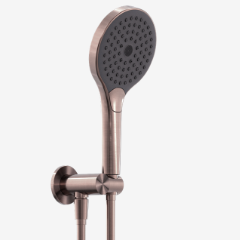 Bronze hand held shower head and water inlet bracket