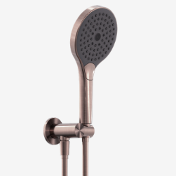 Bronze hand held shower head and water inlet bracket