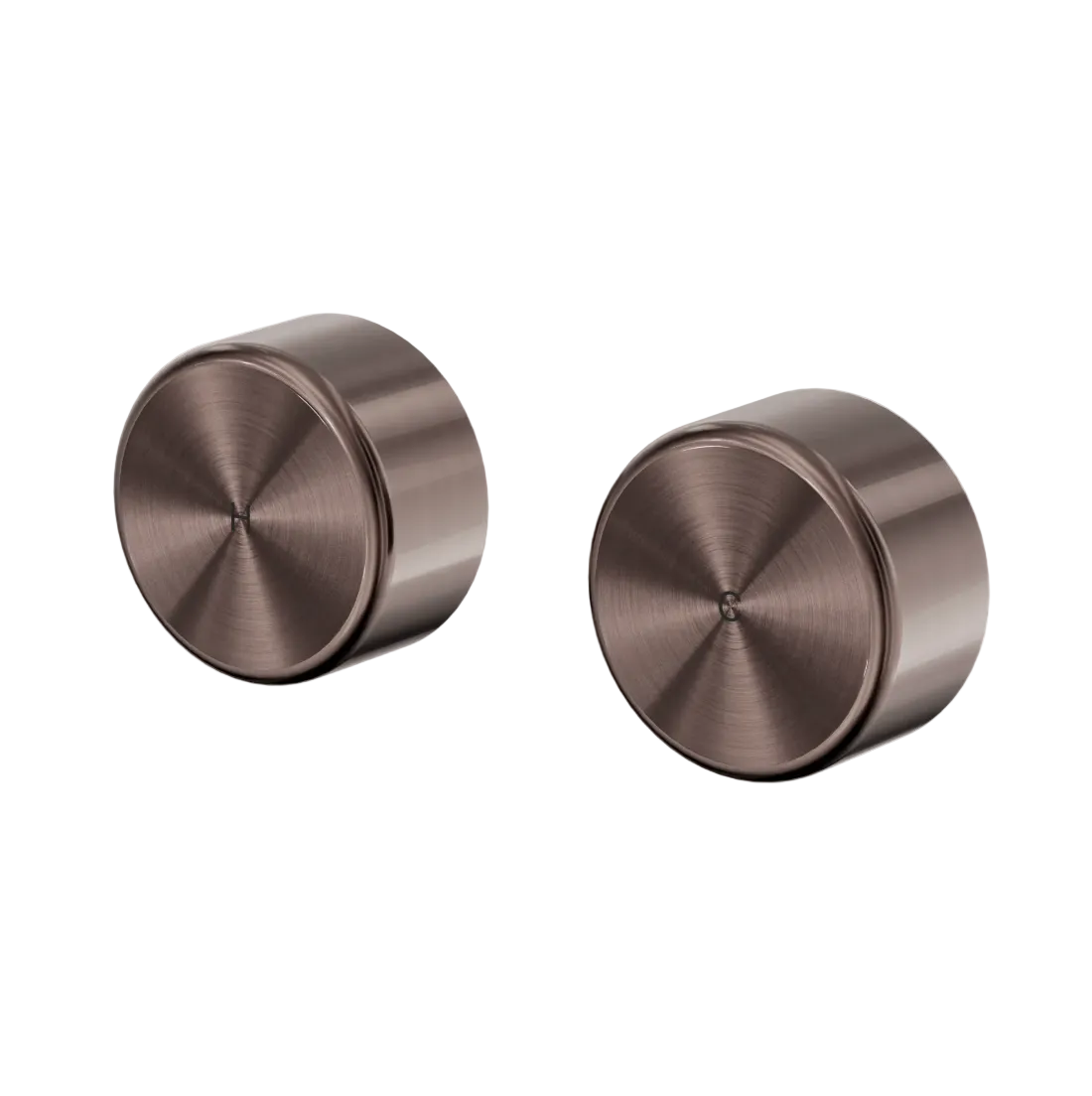 round brushed bronze wall top assemblies with ceramic spindles