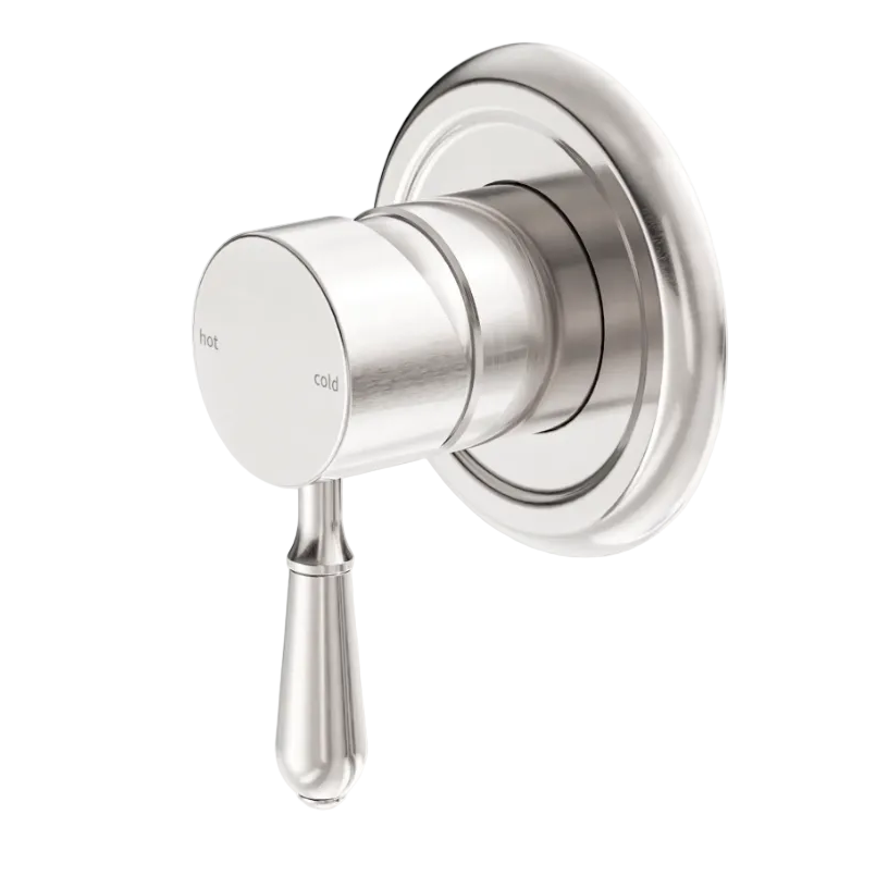 Brushed nickel bathroom water mixer 
