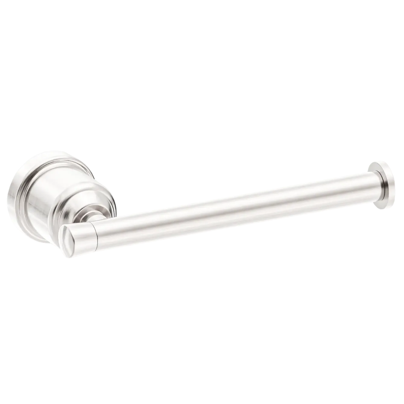 Old heritage style toilet paper roll holder brushed nickel
