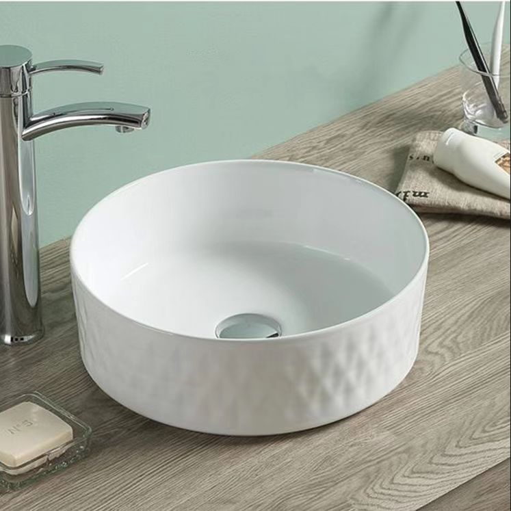 Donii Osca Golf Ball Gloss White Round Above Counter Basin 