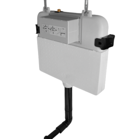 in wall cistern for floor mount toilet pans