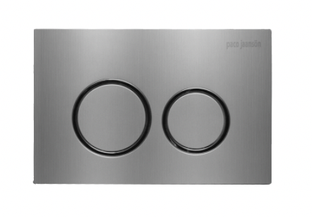brushed nickel  under counter cistern dual flush  buttons