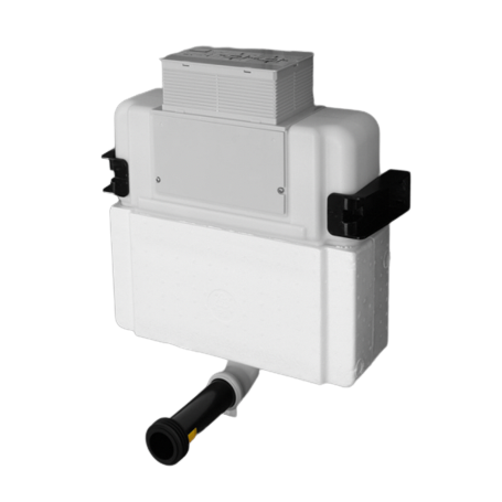 concealed inwall cistern for low level or undercounter installation for floor mount toilet pans