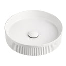 ADP Round Fluted  410x410 Above Counter  Basin Gloss White