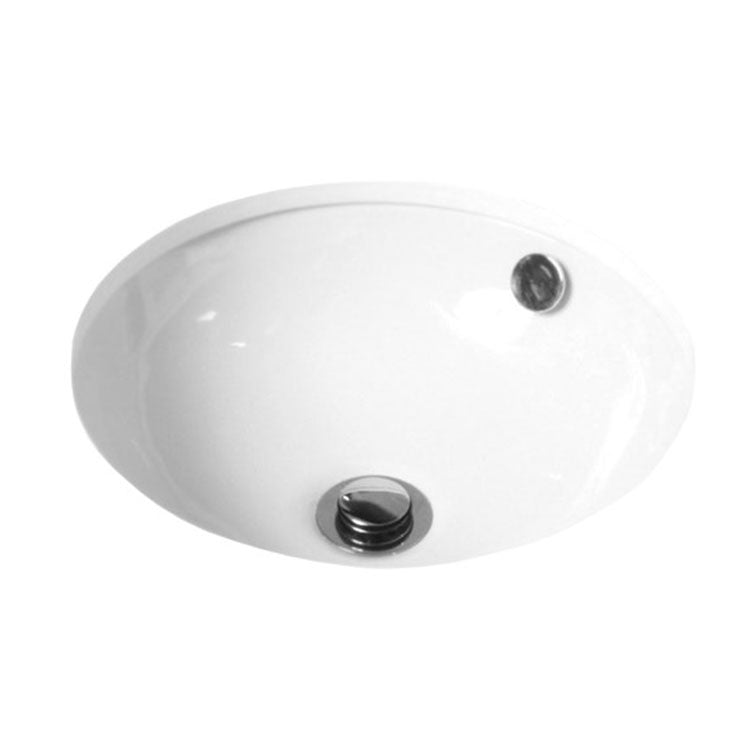 ADP Round Gloss White Ceramic Under Counter Basin 370x370