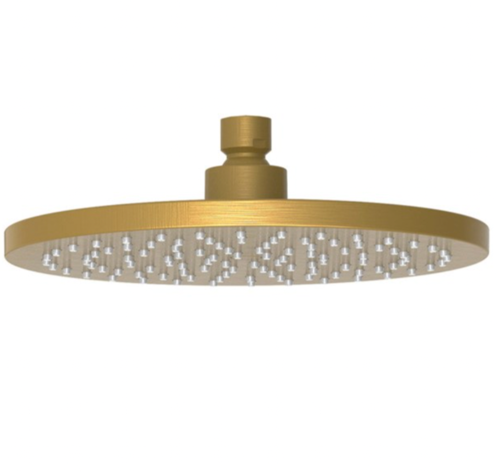 220mm brushed brass shower head
