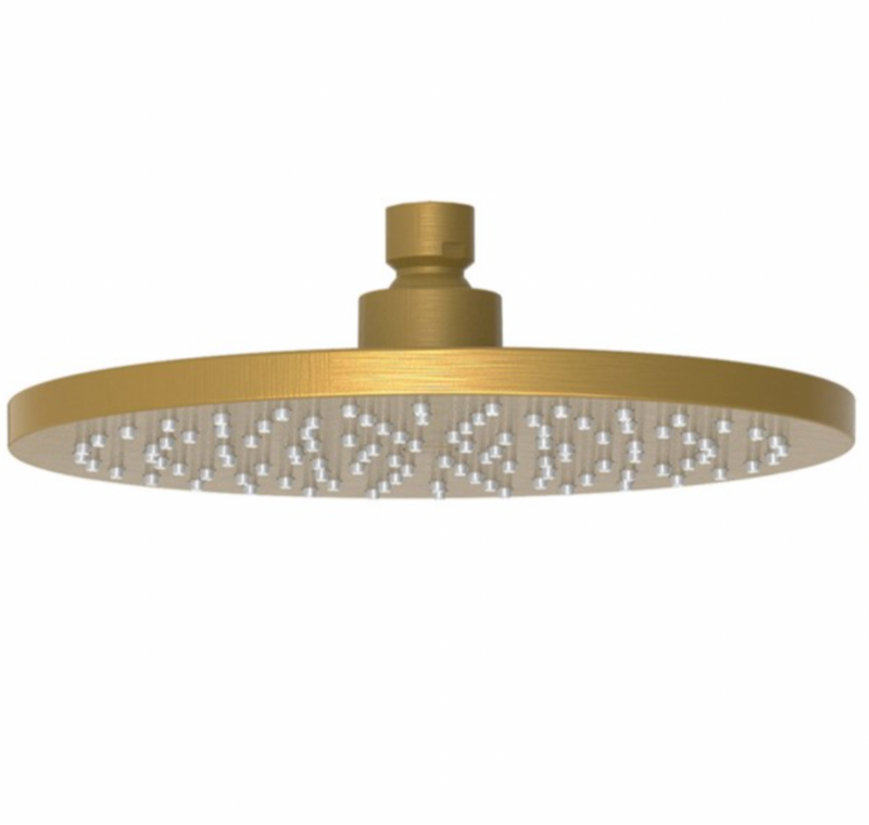 220mm brushed brass shower head