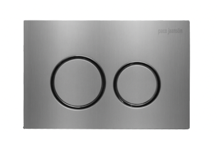 Paco Jaanson Dual Flush Buttons For Undercounter Cistern Brushed Nickel