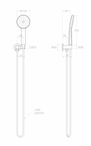 ADP Soul Classic Hand Shower On Hook Brushed Nickel