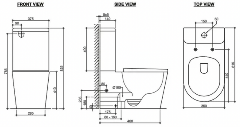 Inspire Oasis Rimless Gloss White Back to Wall Toilet Suite