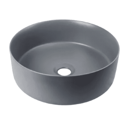 Donii Parco Matte Grey Round Above Counter Basin 355x355