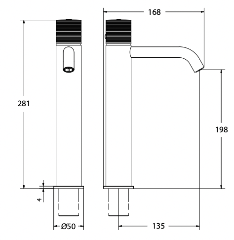 Paco Jaanson Vinile Extended Basin Mixer