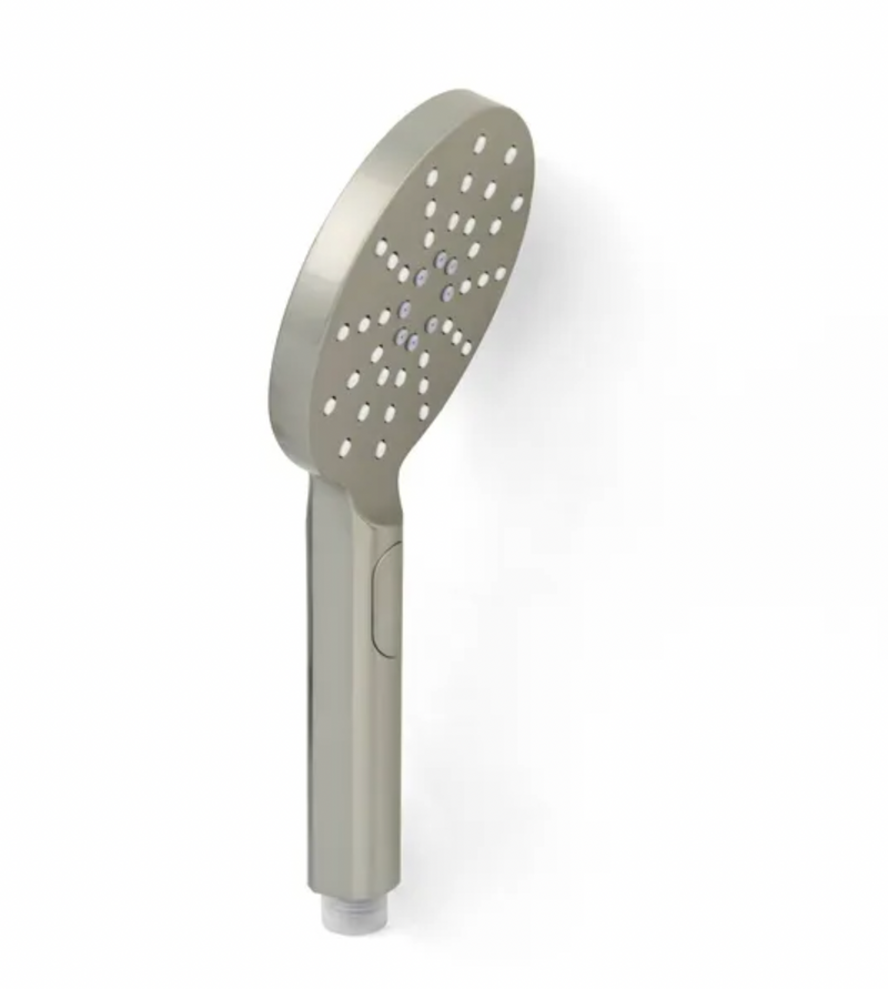 Inspire Pavia Round Twin Shower On Rail Brushed Nickel