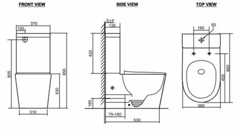 Inspire Radiant Matte Black Tornado Flush Rimless Back to Wall Toilet Suite