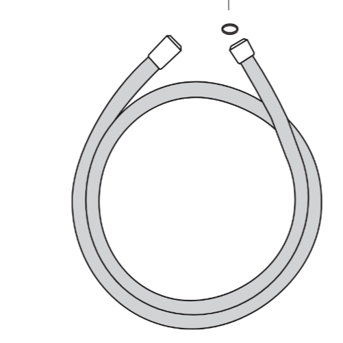 Hansgrohe 1.6m Flexible Textile Shower Hose Brushed Nickel