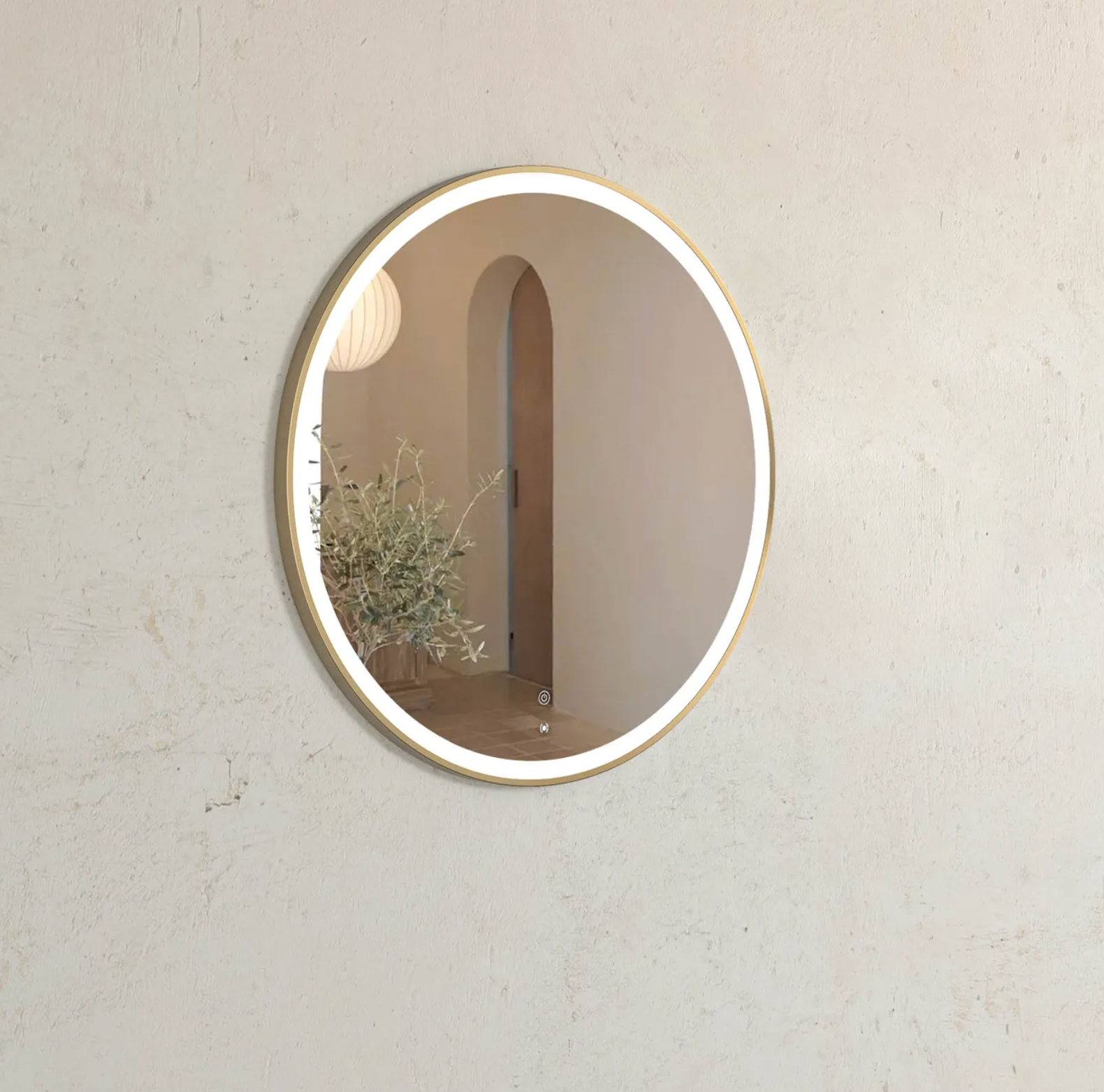 Otti Bondi LED Gold Metal Frame Mirror 800mm