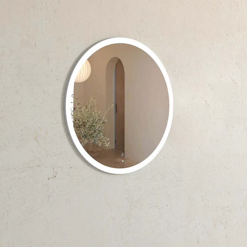 Otti Bondi LED Matte White Metal Frame  Mirror 800mm