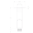 ADP Soul Ceiling Dropper Shower Arm 100mm Brushed Copper