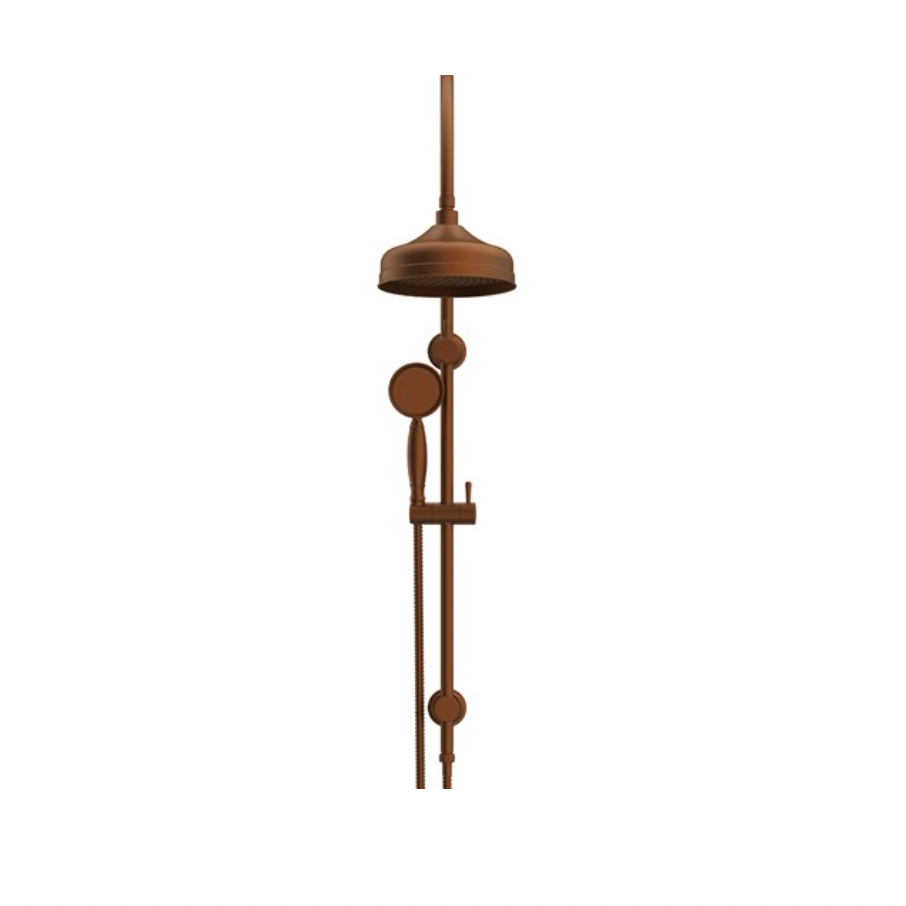 ADP Eternal Gooseneck Twin Shower Brushed Copper