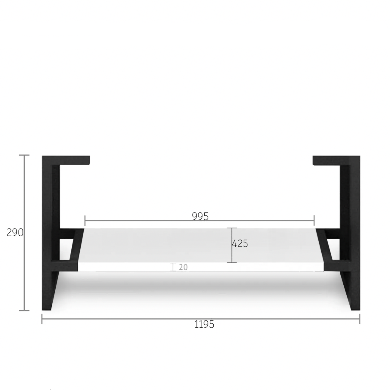 Otti Noosa Matte White Wall Hung Vanity 1200mm