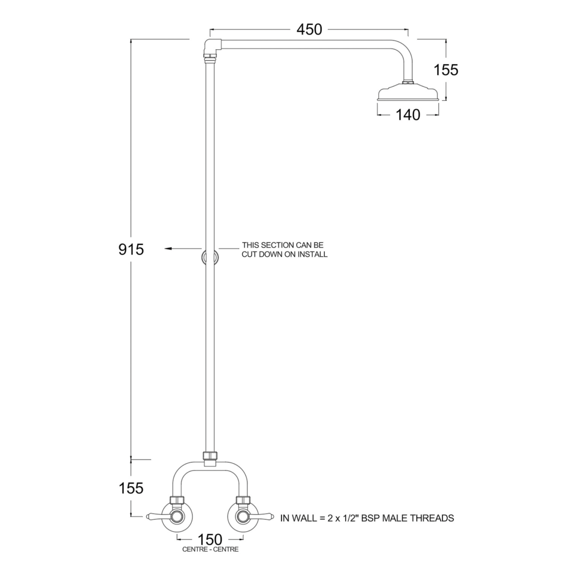 CB Ideal Roulette  Lever Exposed Shower Set