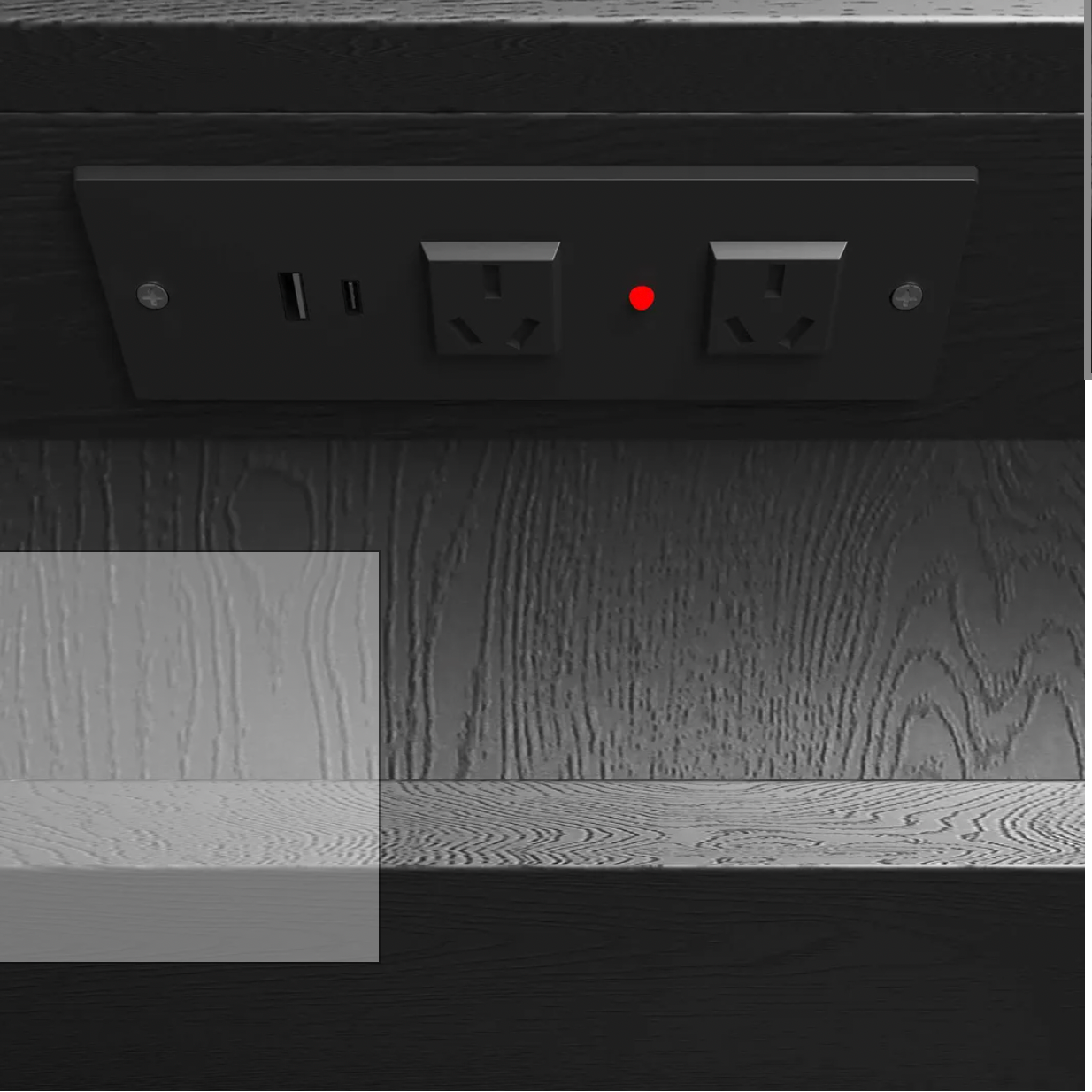Otti Bondi LED Shaving Cabinet Black Oak 1500mm