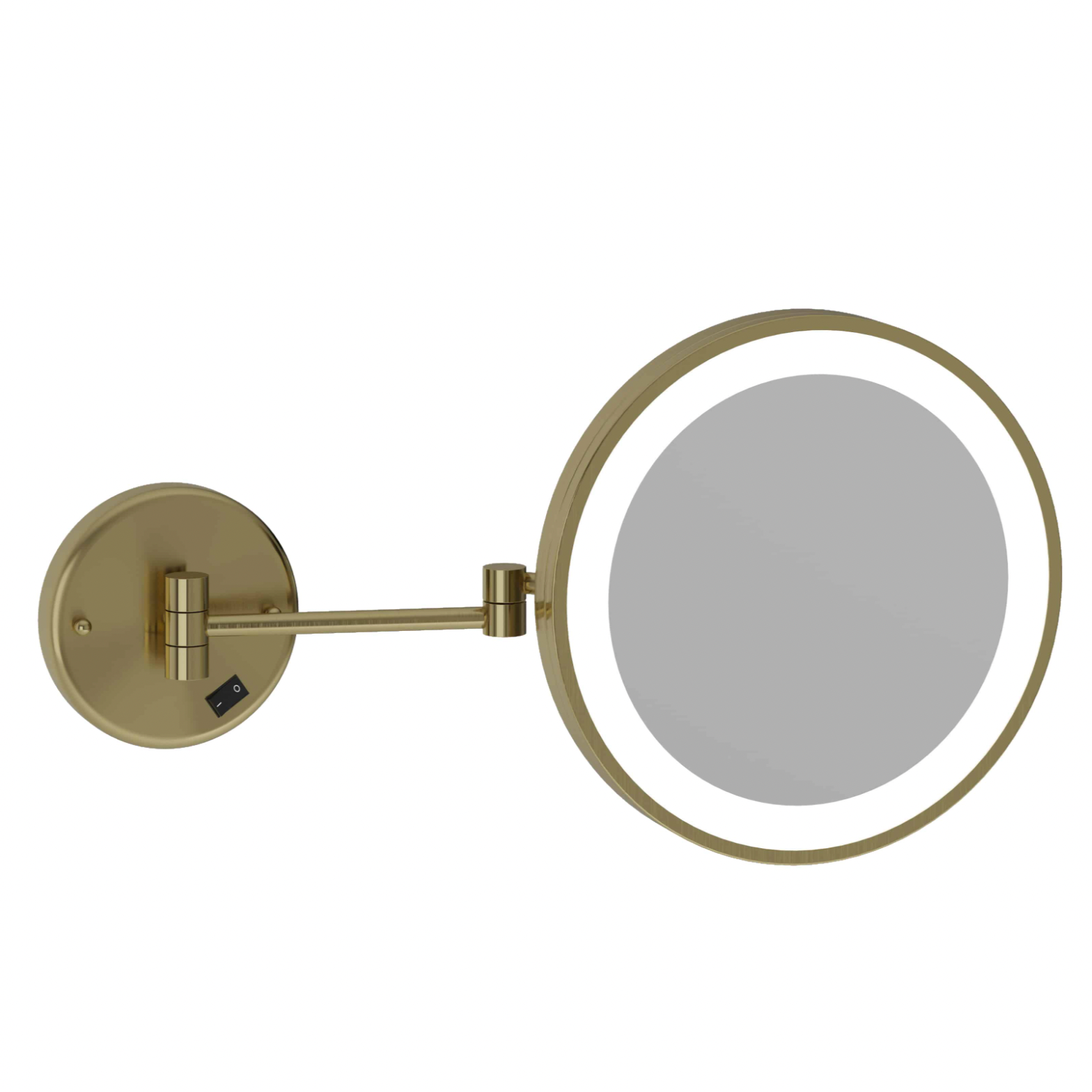 Thermogroup 3 x Magnification Mirror Brushed Brass With Light
