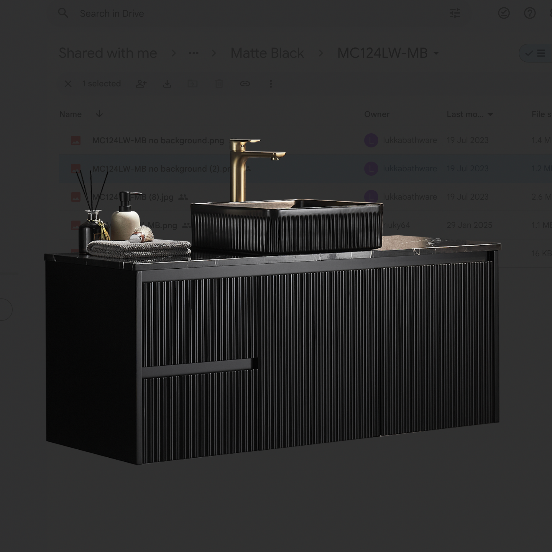 Lukka Crete Wall Hung  Matte White  PVC Fluted Vanity  1200mm