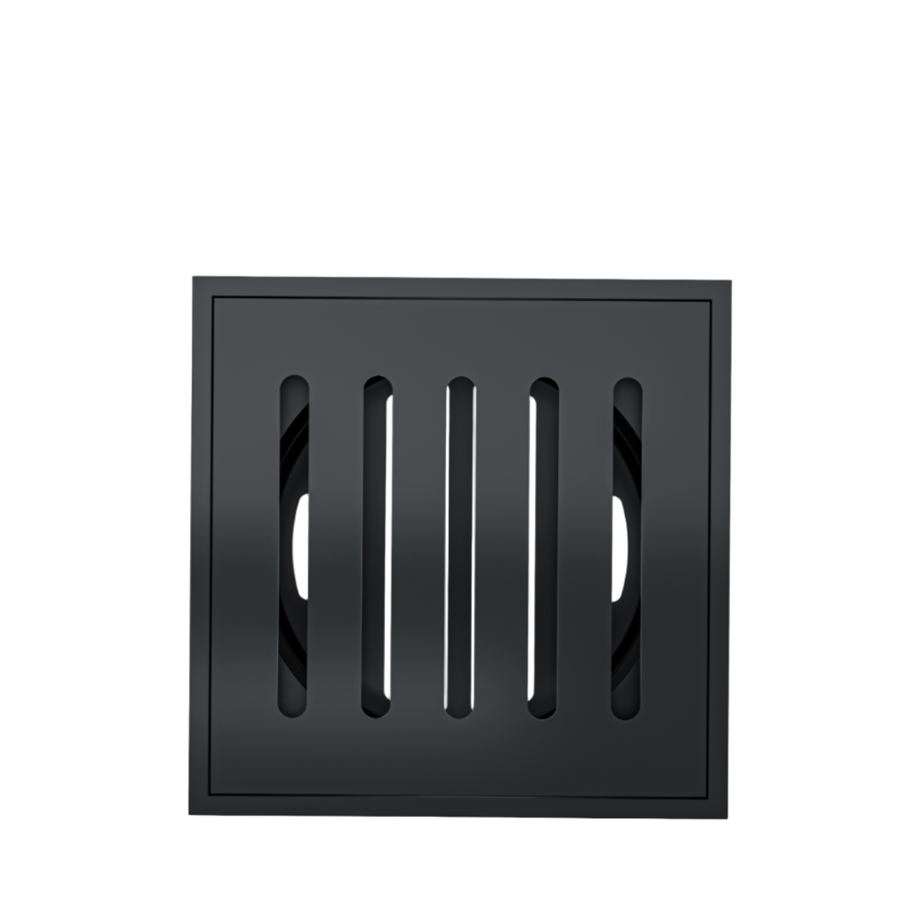 Linsol 110 Square Heelguard Bathroom floor Drain Matte Black