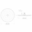 ADP Soul Shower Head 220mm Chrome