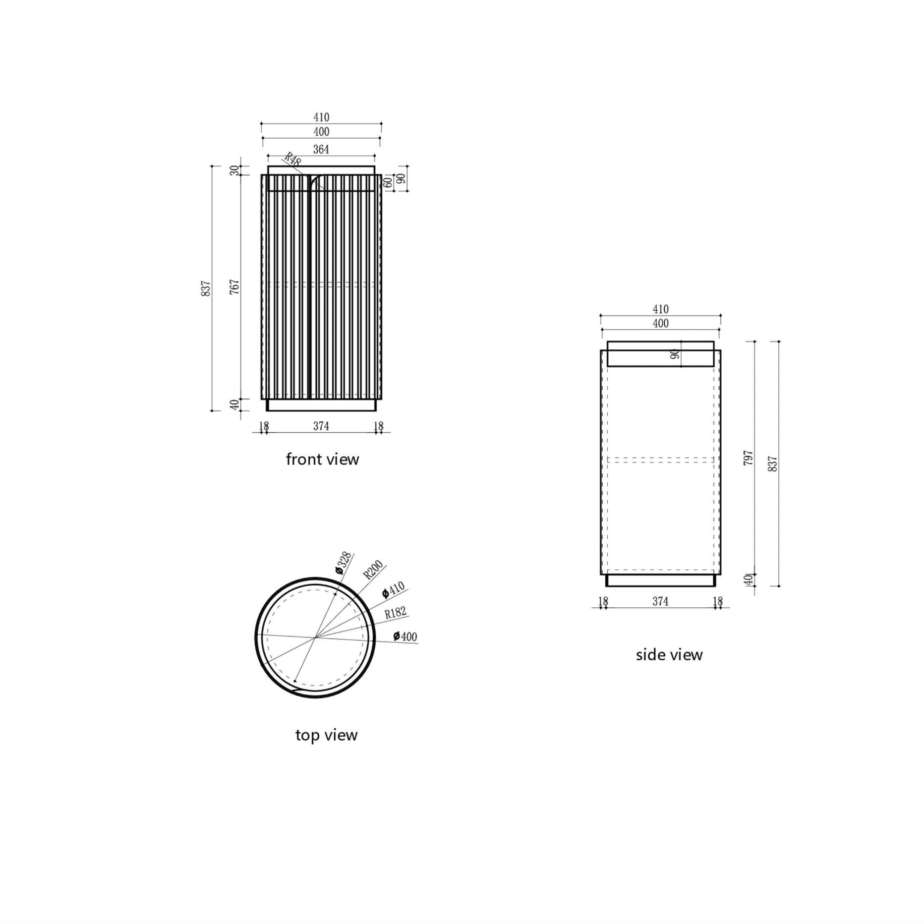 Aulic Civaro Matte White Fluted Floor standing Vanity