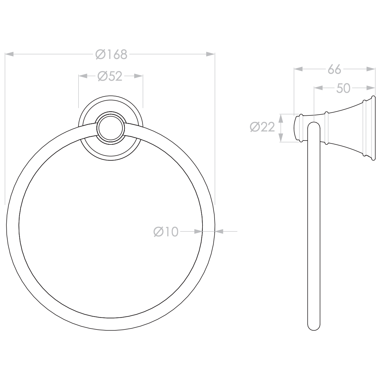 ADP Eternal Towel Ring Brushed Nickel