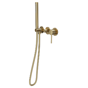 Linsol Gigi S3 Mixer With Diverter & Handshower Brushed Brass