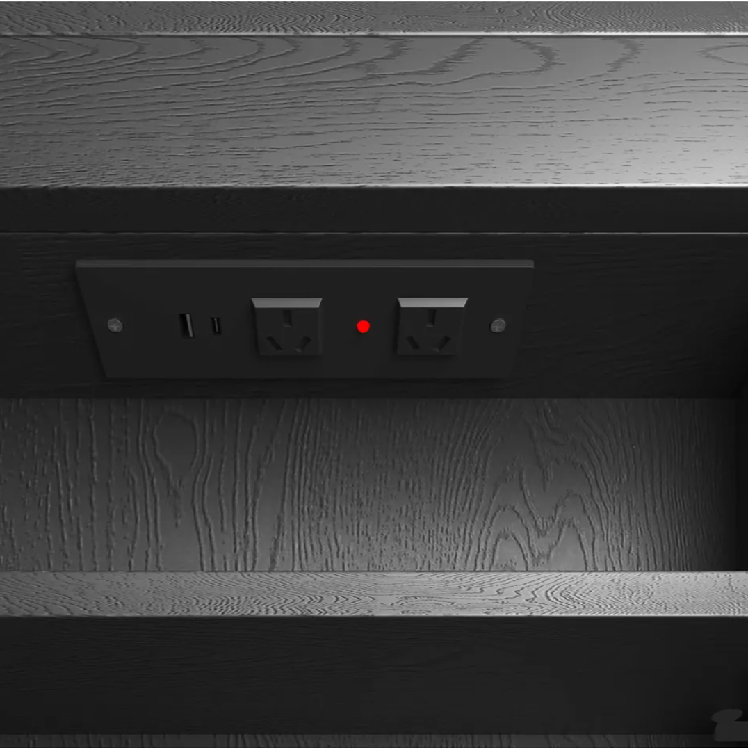 Otti LED Archie Black Oak Mirror Cabinet 600mm