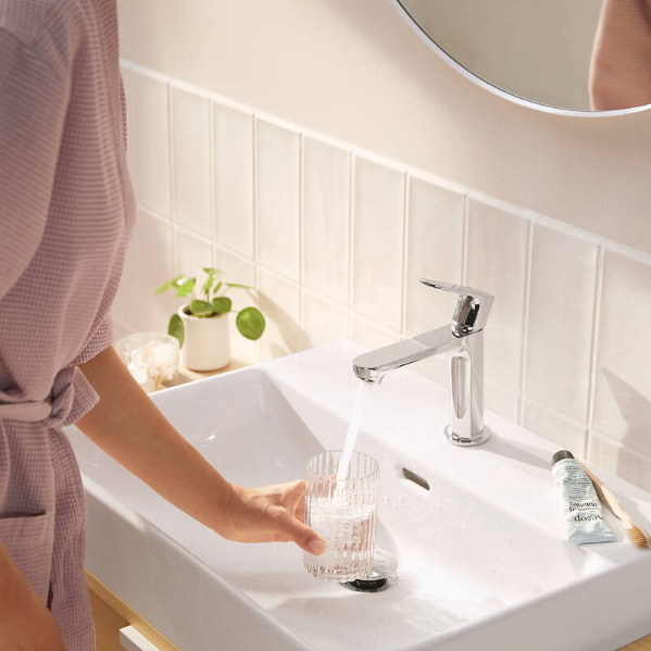 Hansgrohe Medium Height Rebris S Single Lever Basin Mixer 110 Matt Black