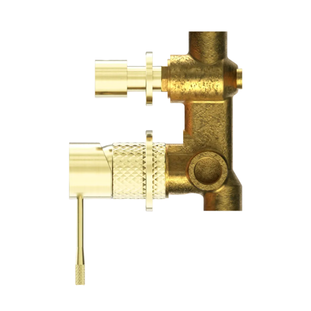 Nero Opal Shower Mixer With Detached Diverter Button Brushed Gold