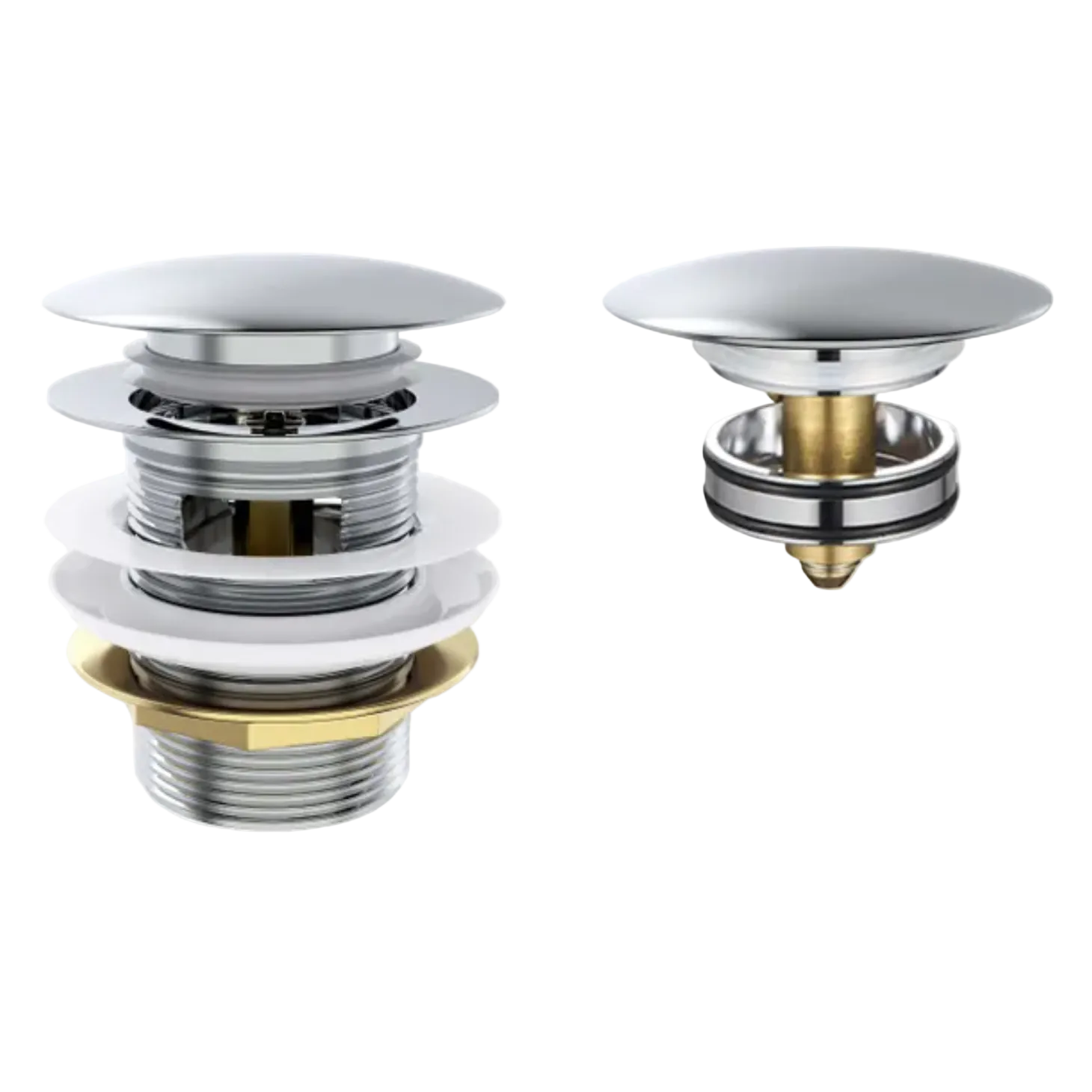 Donii Chrome Pop Up 40mm Bath Waste With Overflow