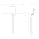 ADP Matte White Shower Glass Squeegee