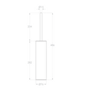 ADP Toilet Brush Holder Brushed Chrome