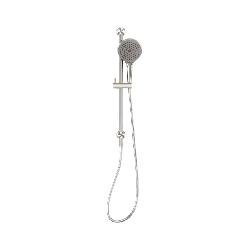 Nero Mecca Single Rail Shower With Air Shower II Brushed Nickel