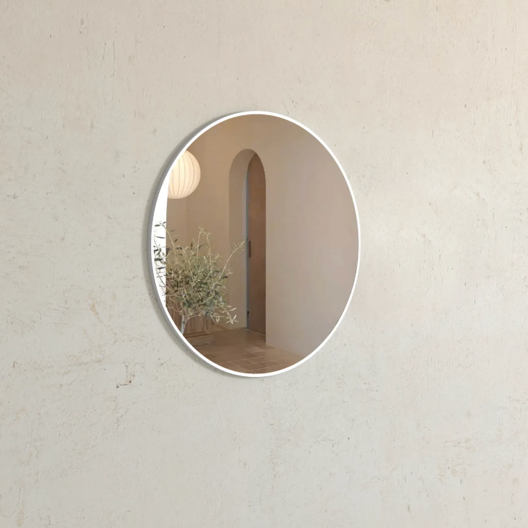 Otti London Matte White Framed Mirror 700mm