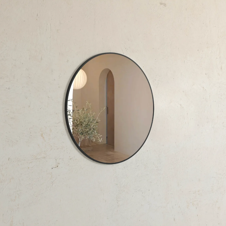 Otti London Matte Black Framed Mirror 700mm