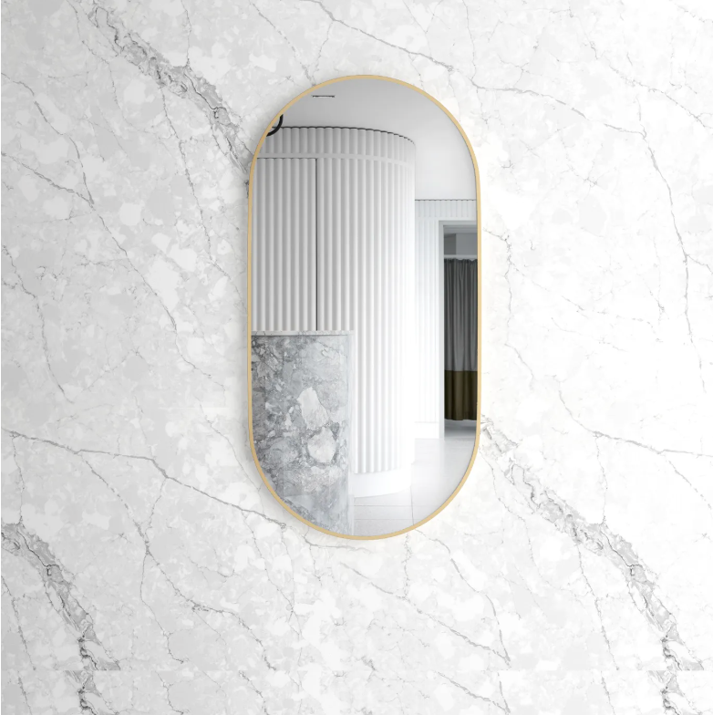Otti Noosa Brushed Gold Framed Mirror 1200x600mm