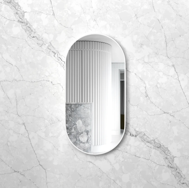 Otti Noosa Matte White Framed Mirror 1200x600mm