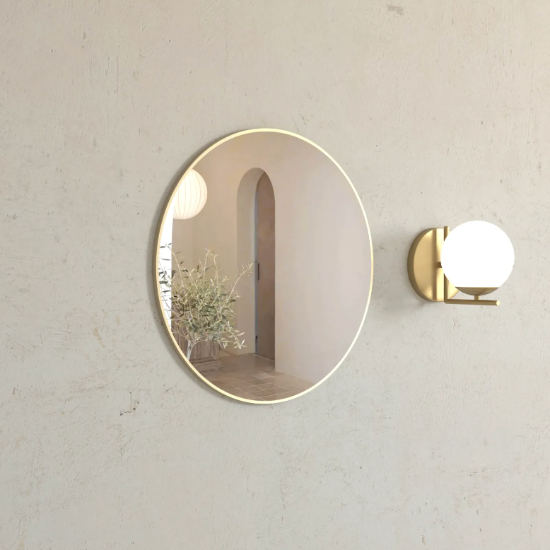 Otti London Brushed Gold Framed Mirror 700mm