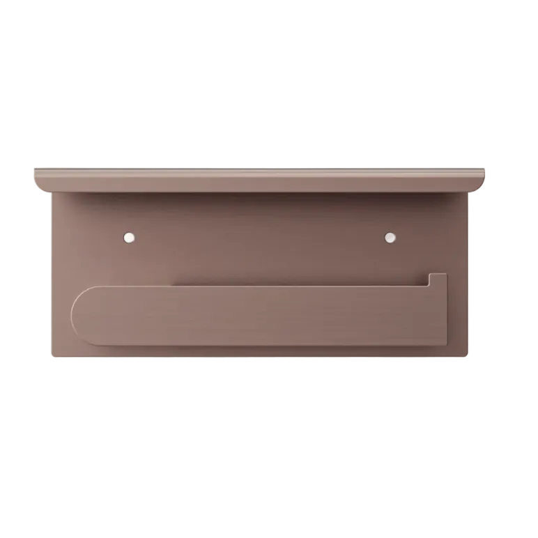 Nero Bianca Toilet Roll Holder With Phone Holder Brushed Bronze