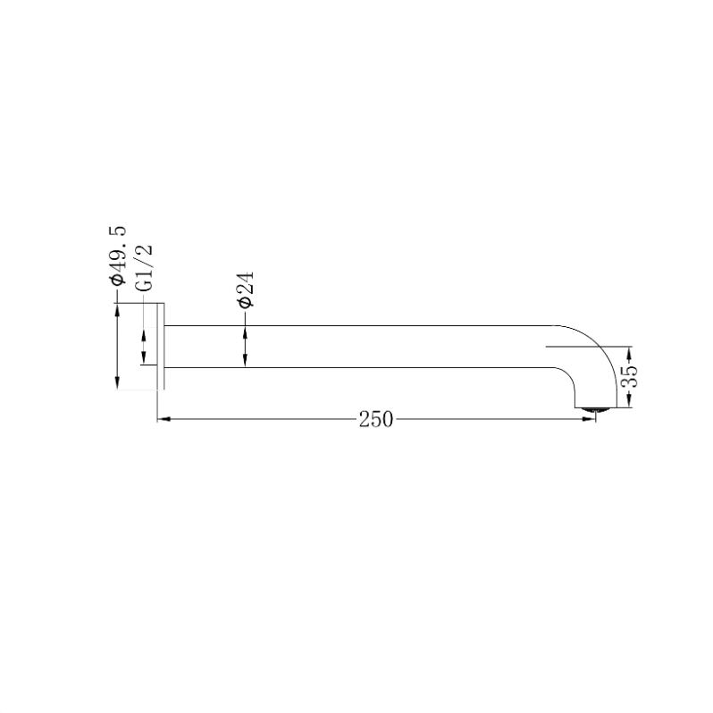 Nero Mecca Basin/Bath Spout Matte Black