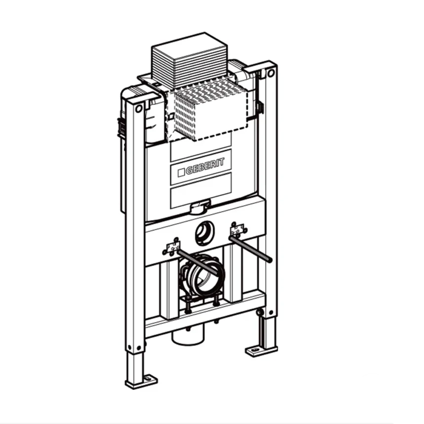 Geberit Alpha Inwall Undercounter Wall Mount Mechanical Cistern